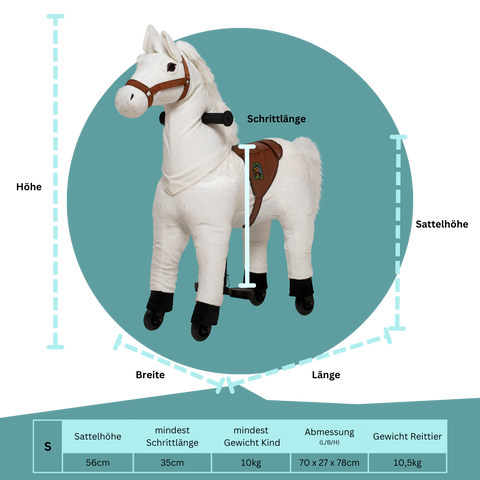 Lenkbares Reittier - Pferd Snowy - neues 2025er Modell!