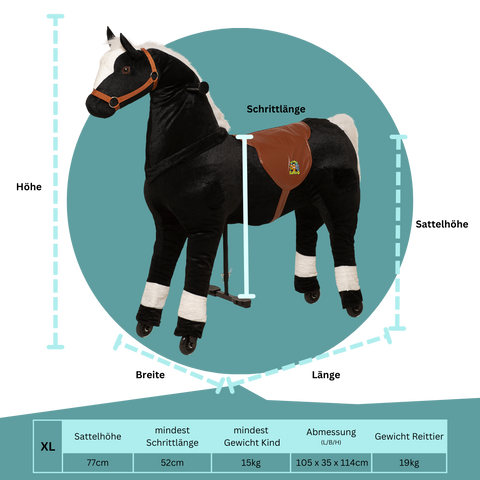 Lenkbares Reittier - Pferd Maharadscha - neues 2025er Modell!