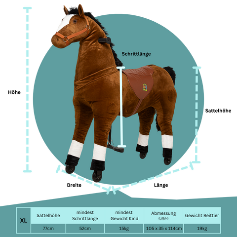 Lenkbares Reittier - Pferd Amadeus - neues 2025er Modell!