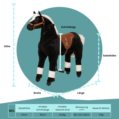Lenkbares Reittier - Pferd Maharadscha - neues 2025er Modell!