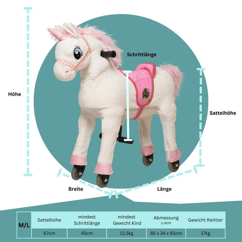 Lenkbares Reittier - Einhorn Melody - neues 2025er Modell!